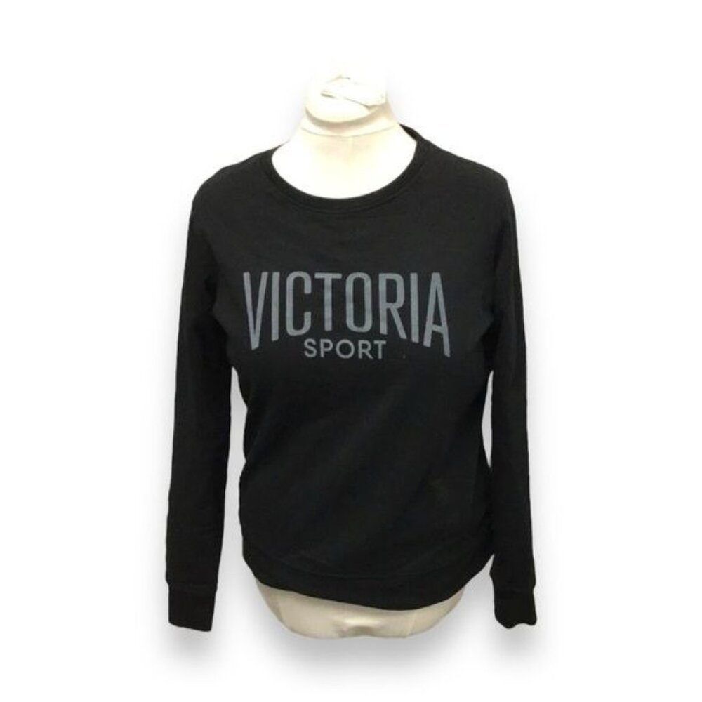 Victoria Sport Women’s Long Sleeve Oversize Sweatshirt, Black, size S